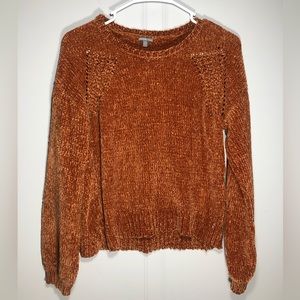 Charlotte Russe Chenille Knit Sweater Burnt Orange Size Small
